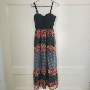 MM Couture By Miss Me Floral Bohemian Lightweight Spaghetti Strap Dress Sz M